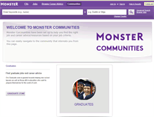 Tablet Screenshot of community.monster.ie