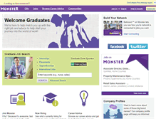 Tablet Screenshot of graduate.monster.ie