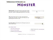 Tablet Screenshot of hjelp.monster.no